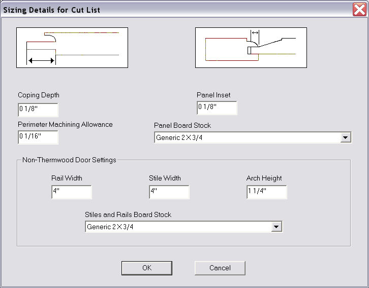 Five Piece Door Cutlist Detail